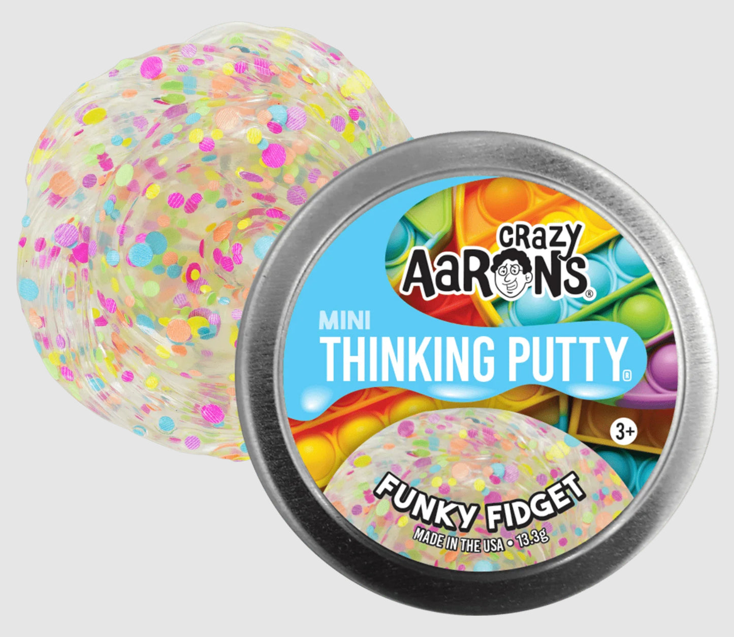 Crazy Aaron's - Funky Fidget - Thinking Putty - 2" Tin 0.46 oz 13.3g - Non-Toxic Sensory Play Putty