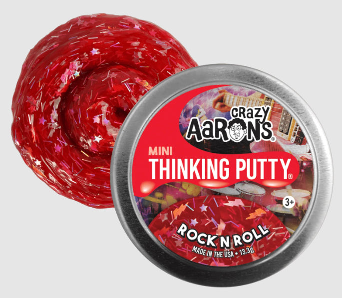 Crazy Aaron's - Rock n' Roll - Thinking Putty - 2" Tin 0.46 oz 13.3g - Non-Toxic Sensory Play Putty