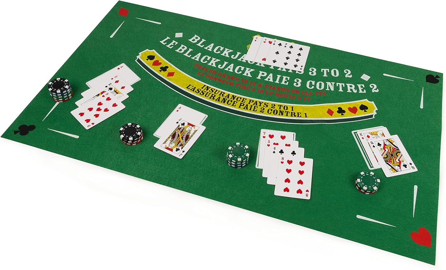 Deluxe Casino Set - 3 in 1 - Craps Blackjack Poker - Spin Master Games Model # 062266