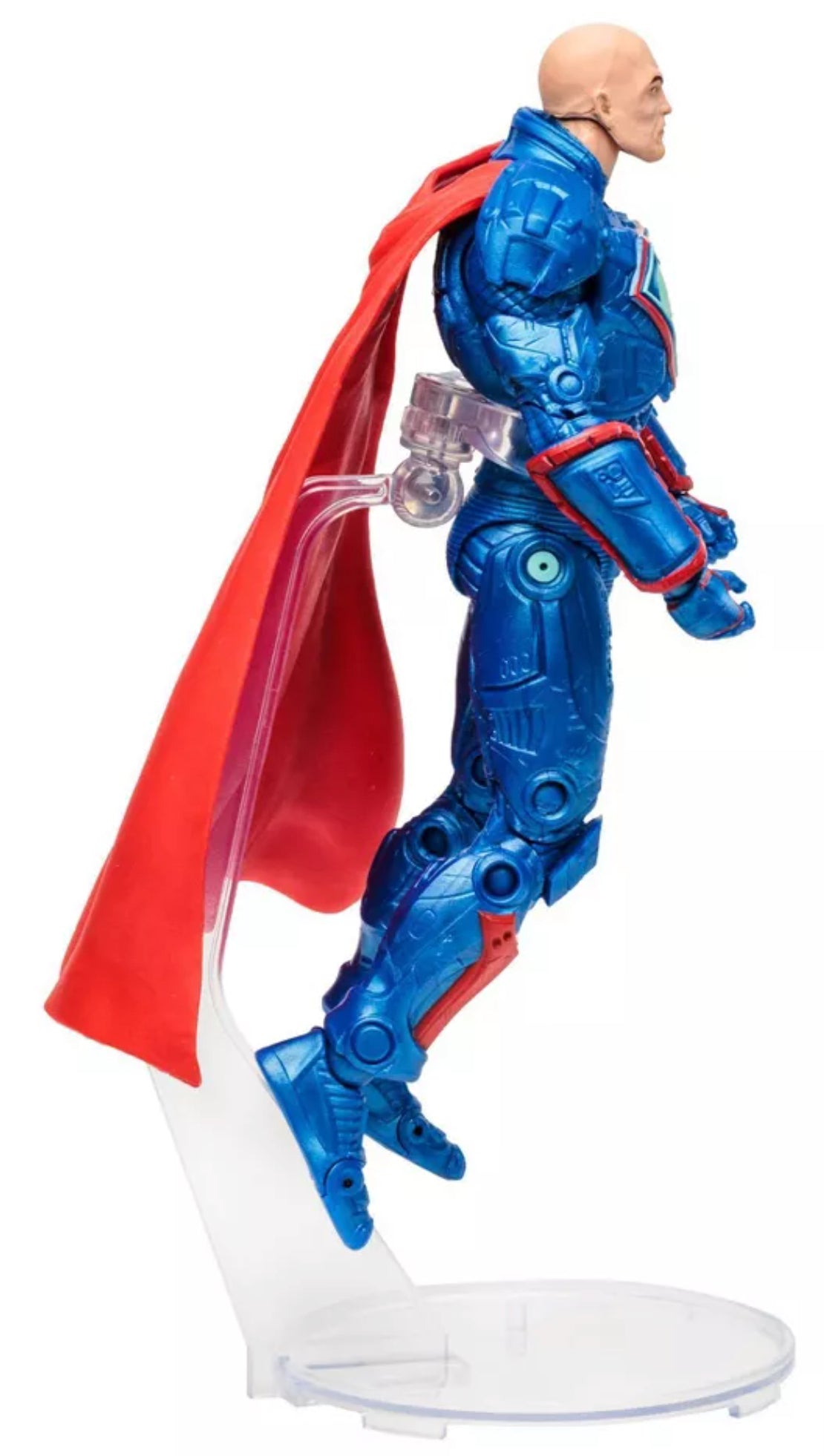 DC Comics Multiverse Rebirth - Figurine Lex Luthor Blue Power Suit avec cape rouge - Collection Gold Label