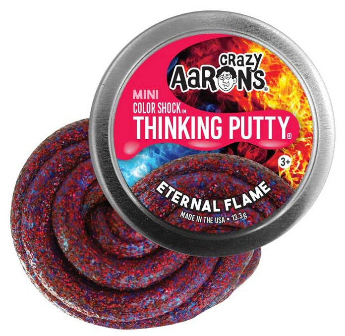 Crazy Aaron's - Eternal Flame - Thinking Putty - 2" Tin 0.46 oz 13.3g - Non-Toxic Sensory Play Putty