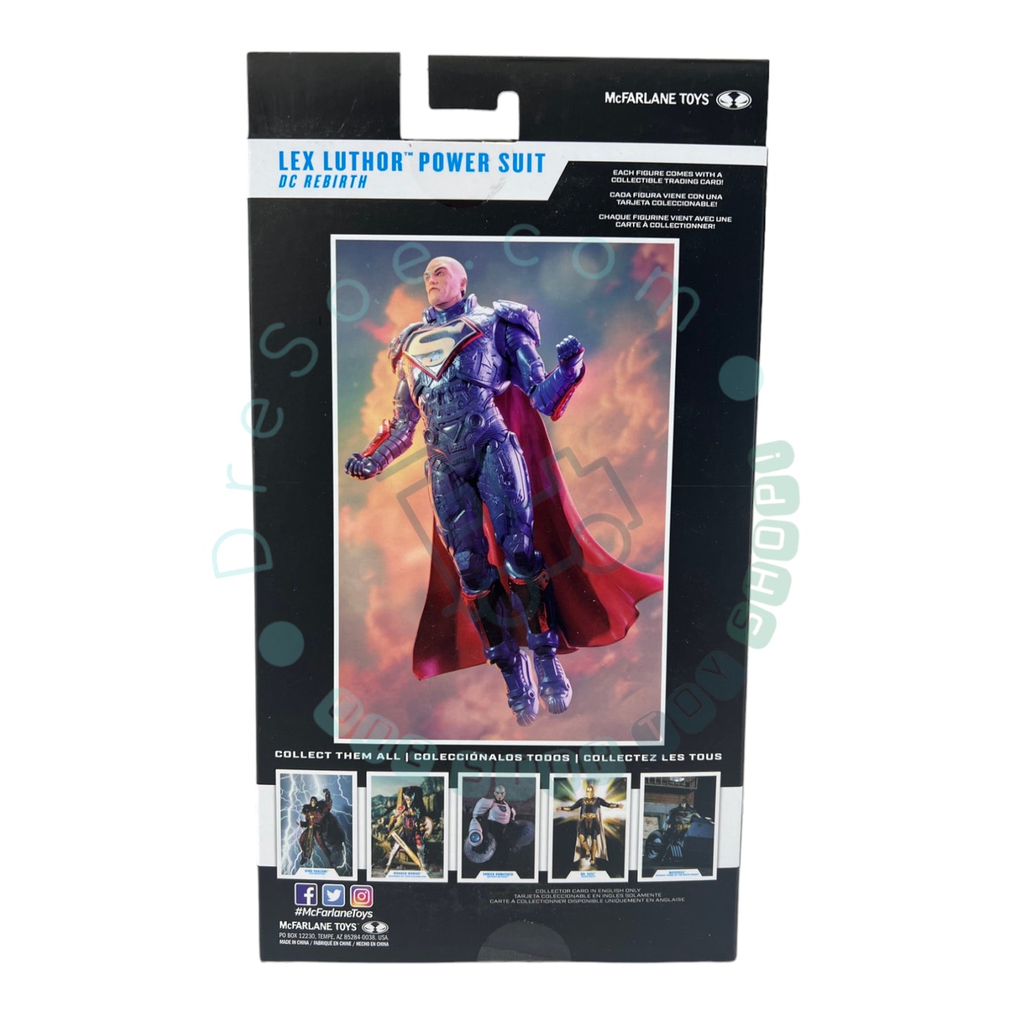 DC Comics Multiverse Rebirth - Figurine Lex Luthor Blue Power Suit avec cape rouge - Collection Gold Label