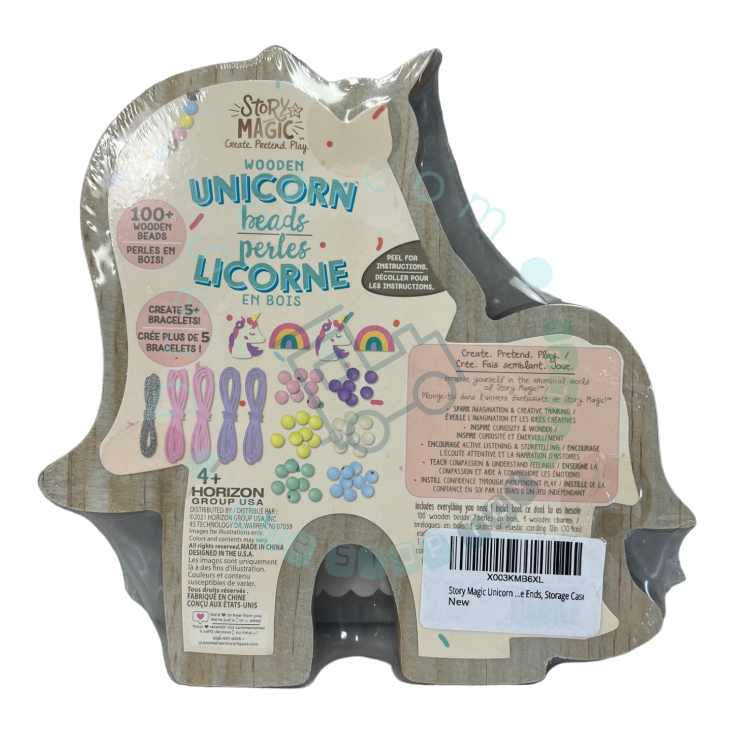 Story Magic - Unicorn bead set - DIY wood craft beads set from Horizon Art Group