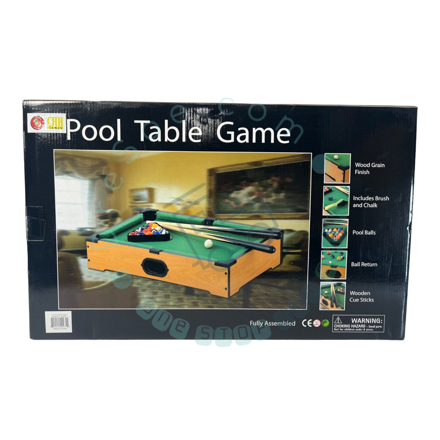 Ensemble de mini jeu de billard de table - CHH 9004S - Table de billard de 21 pouces avec de vraies boules de billard - Surface en feutre véritable