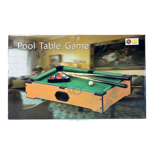 Ensemble de mini jeu de billard de table - CHH 9004S - Table de billard de 21 pouces avec de vraies boules de billard - Surface en feutre véritable