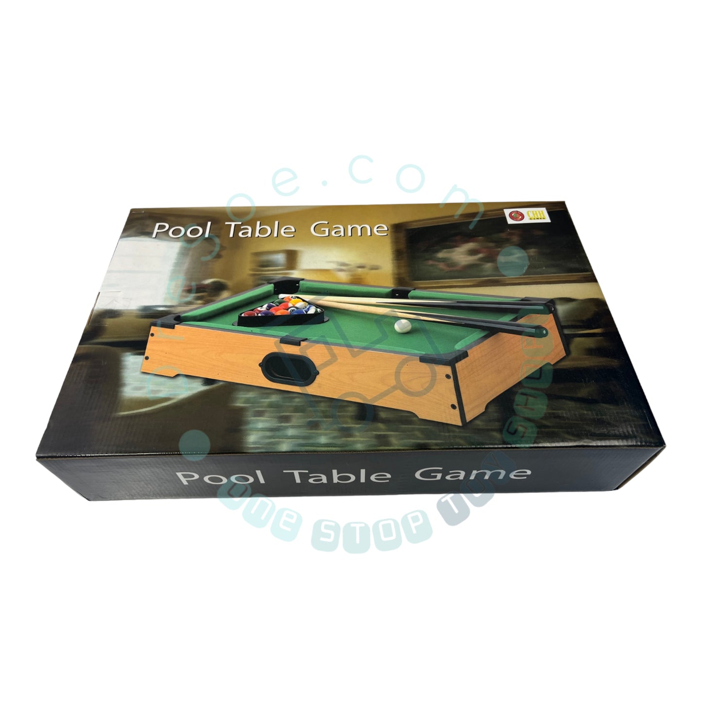 Ensemble de mini jeu de billard de table - CHH 9004S - Table de billard de 21 pouces avec de vraies boules de billard - Surface en feutre véritable