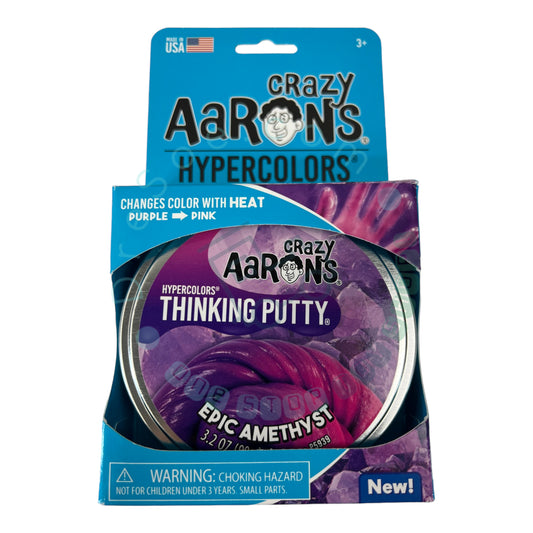 Crazy Aaron's - Epic Amethyst - Thinking Putty - 4" Tin Thinking Putty - Mastic de jeu sensoriel non toxique