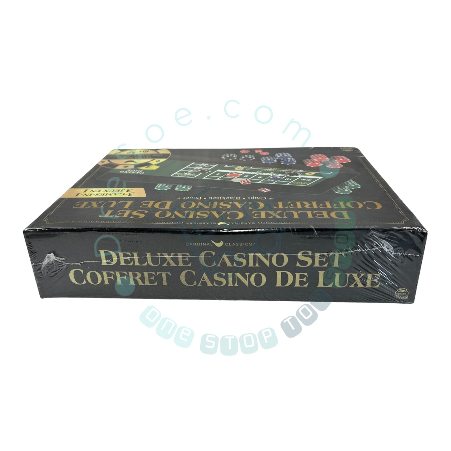 Ensemble de casino de luxe – 3 en 1 – Craps Blackjack Poker – Spin Master Games Modèle # 062266 