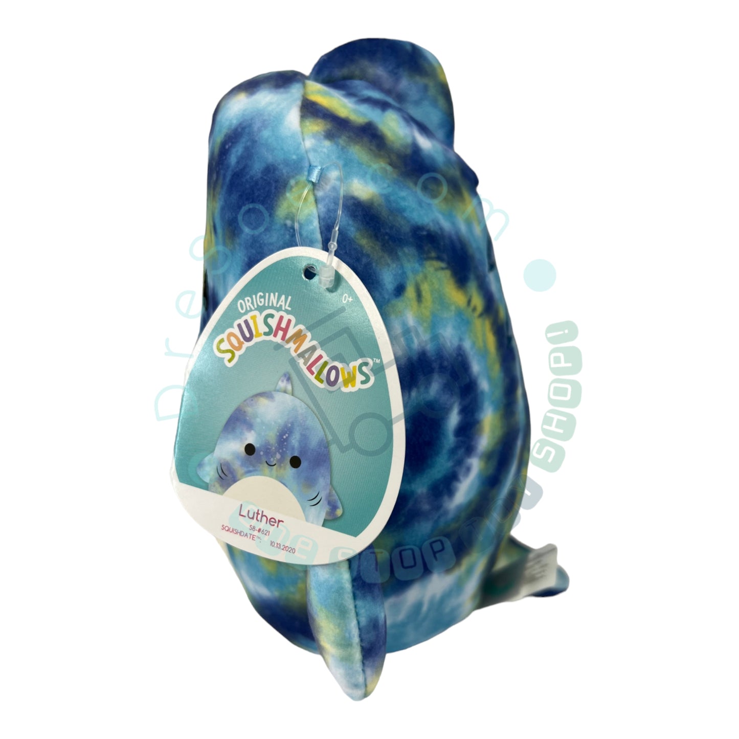 Squishmallow - Luther le requin 8 pouces - Animal en peluche douce et spongieuse - Kellytoy officiel