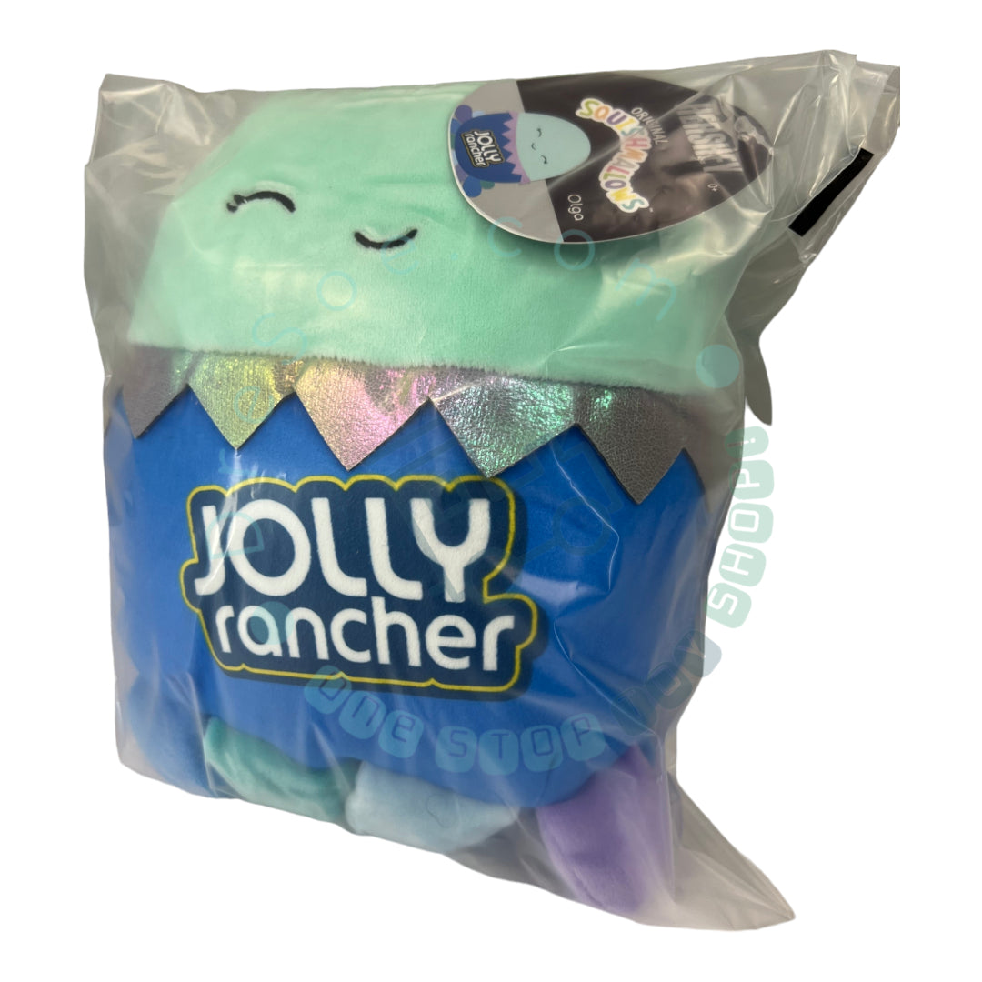 Squishmallow - Olga la pieuvre Jolly Rancher - 8 pouces - Animal en peluche doux et spongieux - Kellytoy officiel