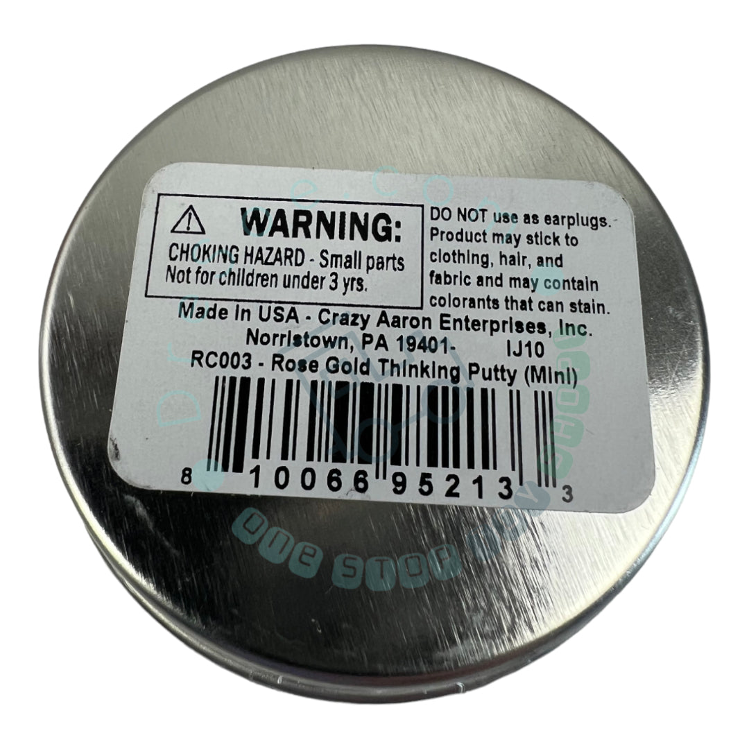 Crazy Aaron's - Rose Gold - Thinking Putty - 2" Tin 0.46 oz 13.3g - Non-Toxic Sensory Play Putty