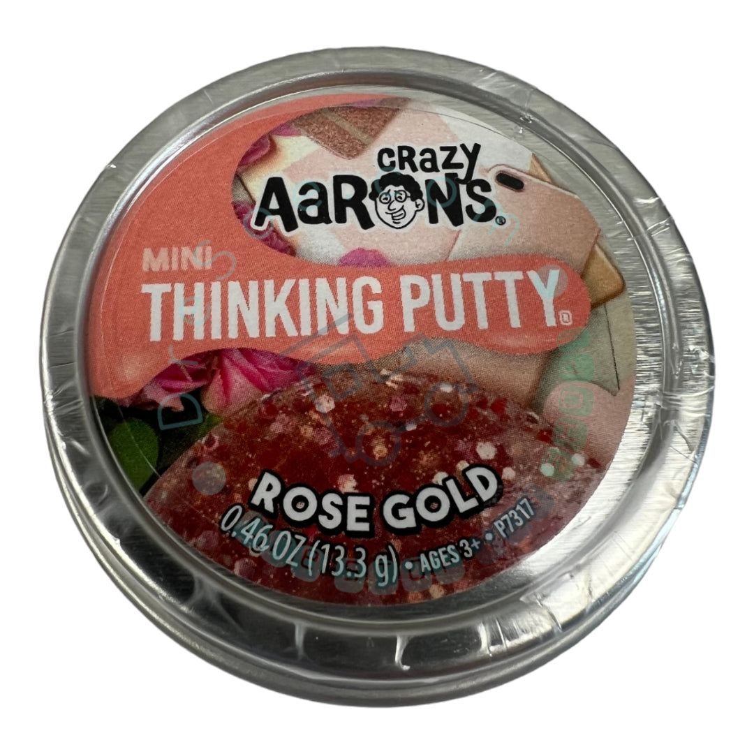 Crazy Aaron's - Or Rose - Thinking Putty - Boîte de 2" 0,46 oz 13,3 g - Mastic de jeu sensoriel non toxique