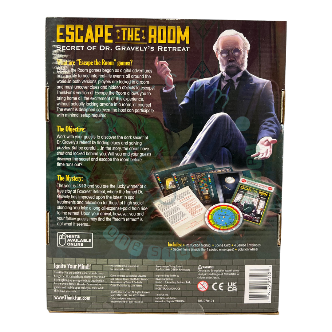 Escape The Room : Le secret de la retraite du Dr Gravely - Thinkfun Games