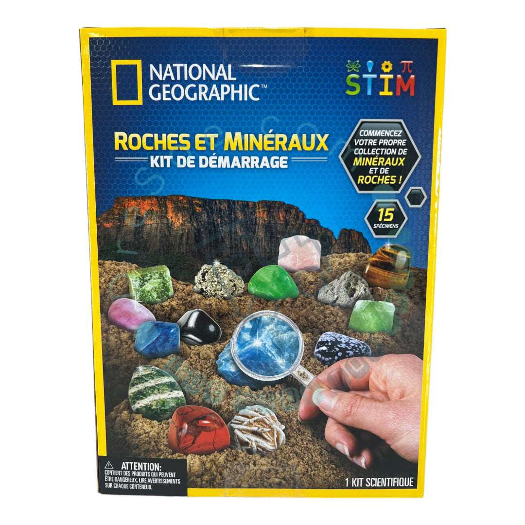 National Geographic - Kit de démarrage roches et minéraux - 15 spécimens