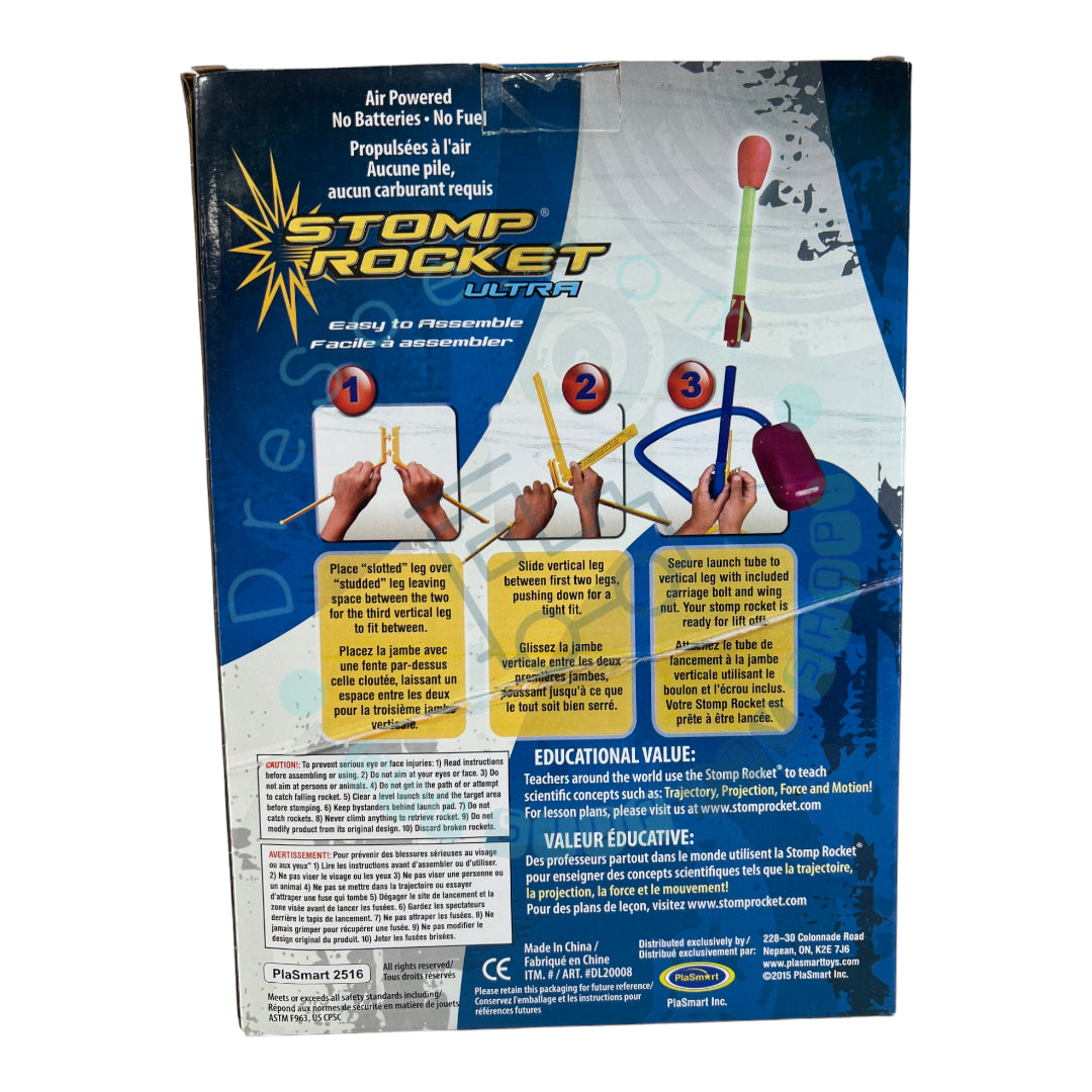 Stomp Rocket - Le lance-roquettes original Stomp Rocket Ultra, kit 4 roquettes - STEM