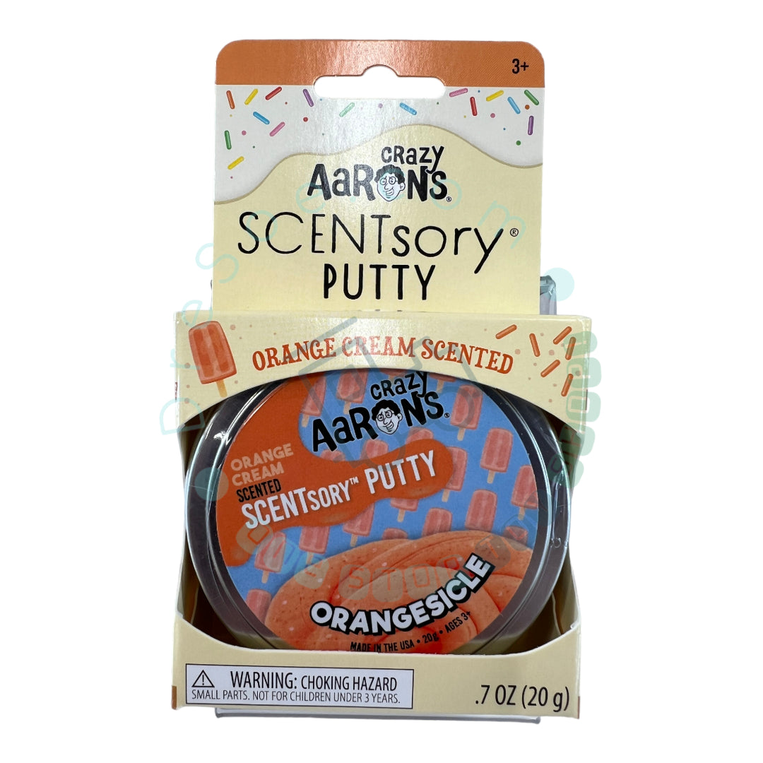 Crazy Aaron's - Orangesicle - SCENTsory Thinking Putty - 2.75" Tin 0.7 oz 20g - Non-Toxic Sensory Play Putty