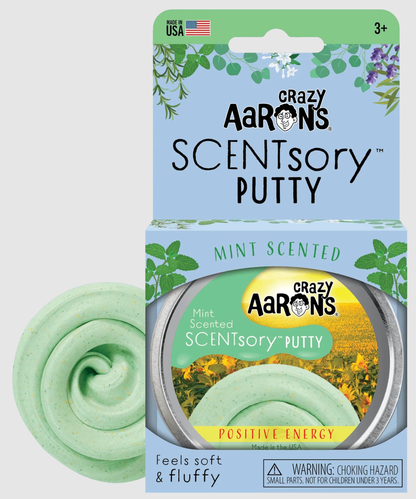 Crazy Aaron's - Positive Energy - SCENTsory Thinking Putty - 2.75" Tin 0.7 oz 20g - Non-Toxic Sensory Play Putty