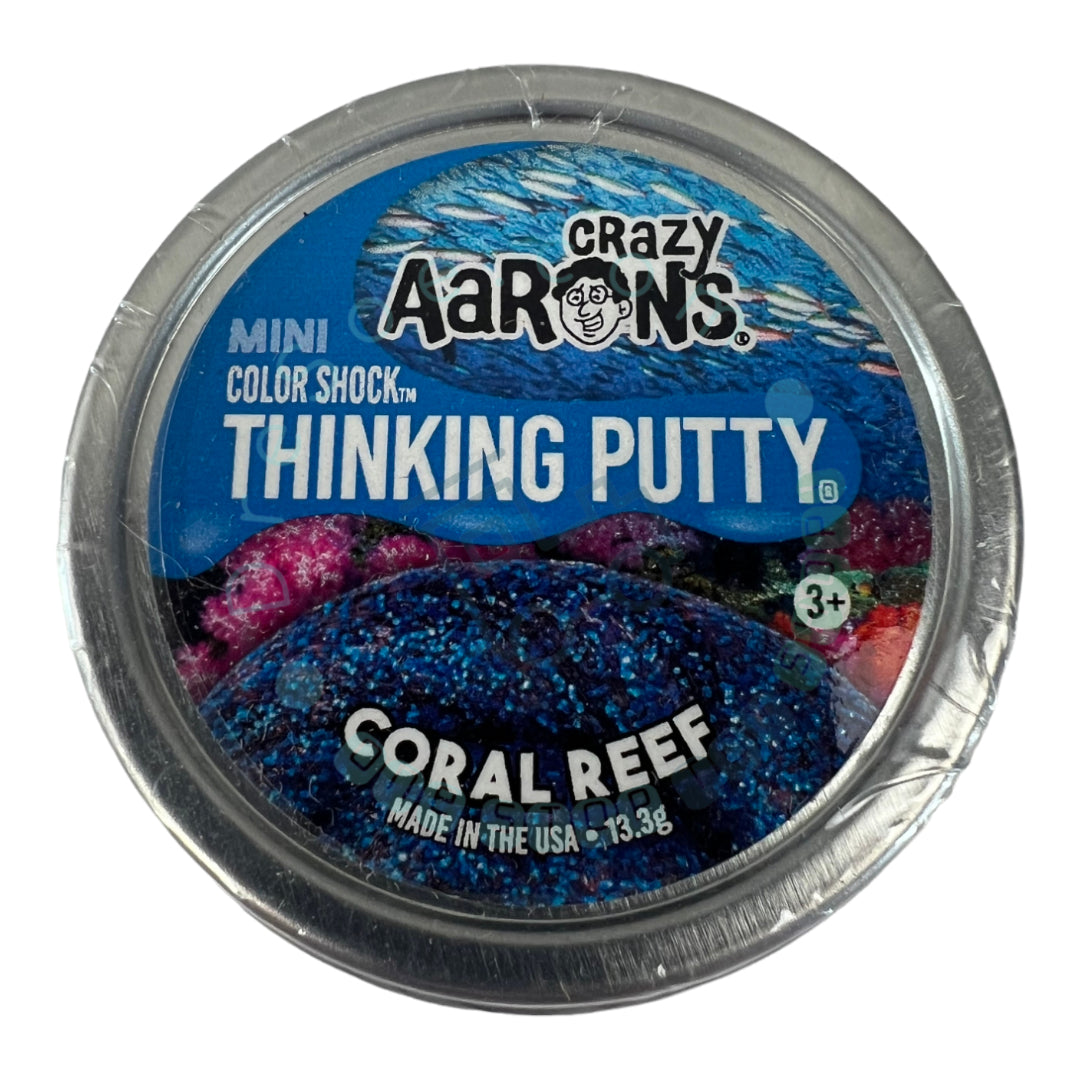 Crazy Aaron's - Coral Reef - Thinking Putty - 2" Tin 0.46 oz 13.3g - Non-Toxic Sensory Play Putty